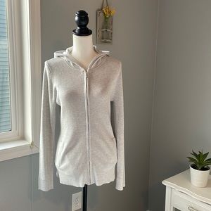 Evolution by Cyrus Sana Waffle Knit Front Pocket Zip Up Cardigan, Size Medium